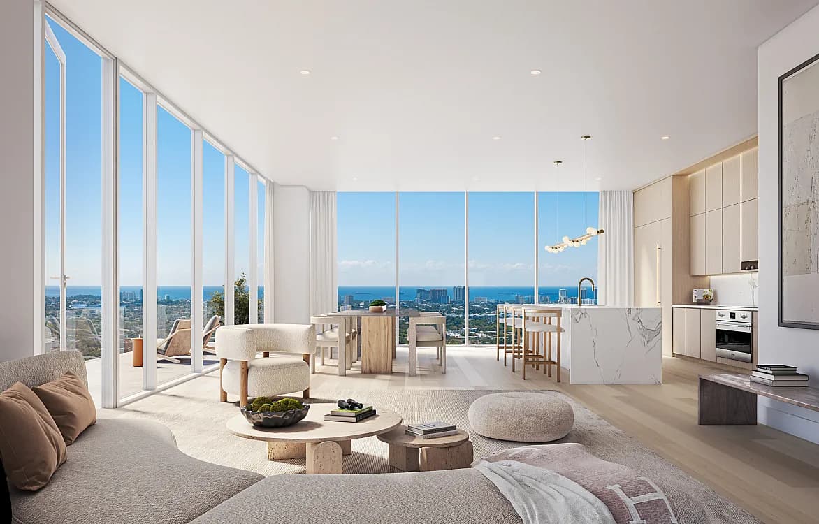 Interior premium de OMBELLE en Bay Harbor Islands con vista panorámica al océano