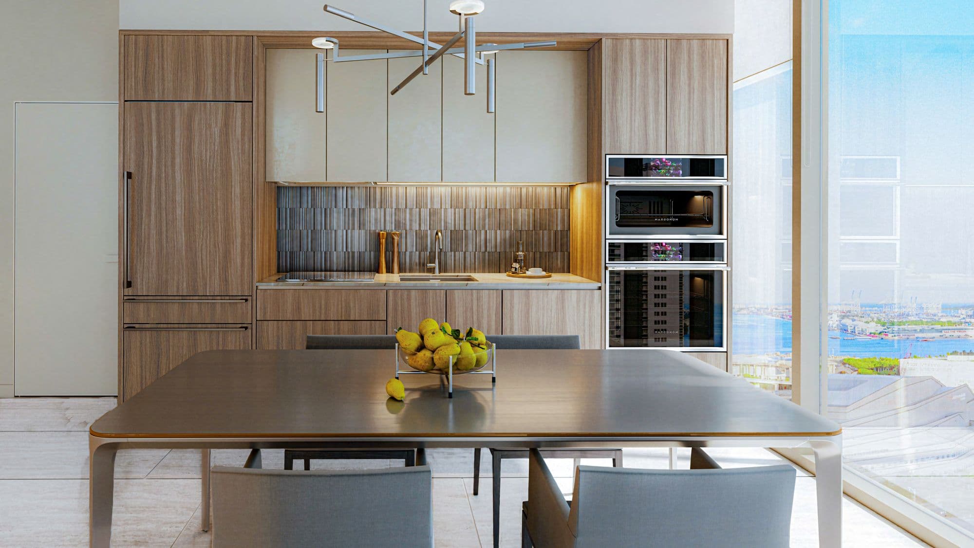 Kitchen and dining area of a residence