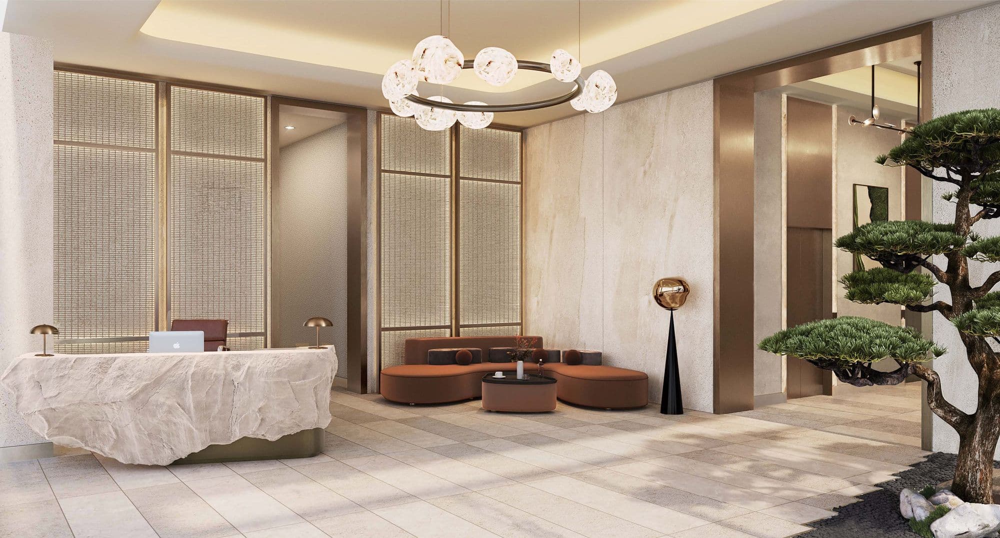 The lobby and reception