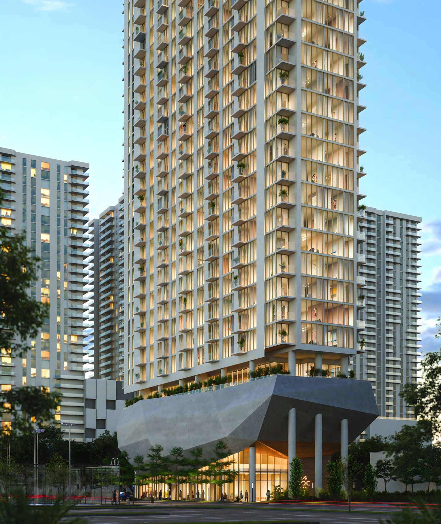 The tower from street level