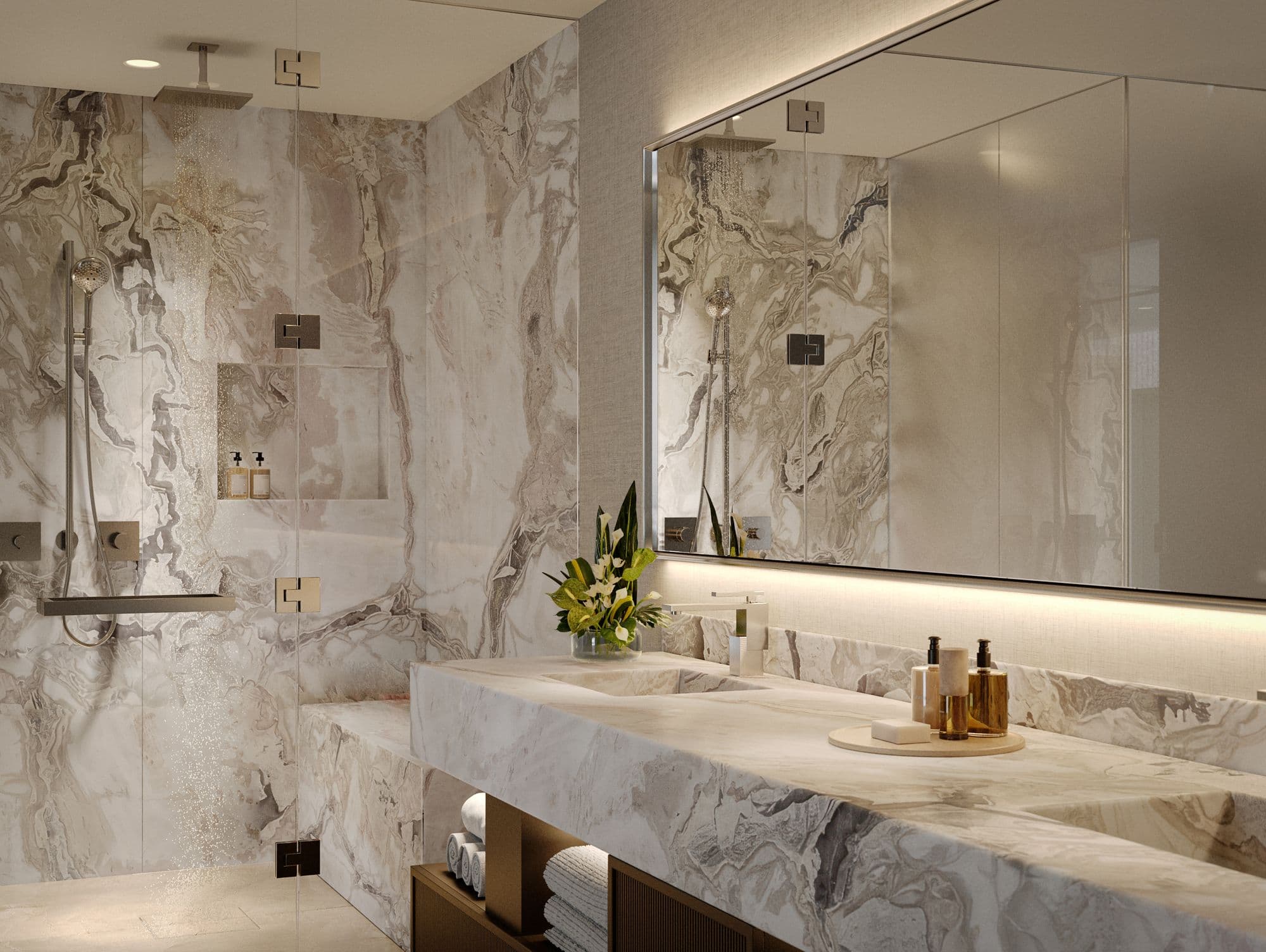 Marble primary bath