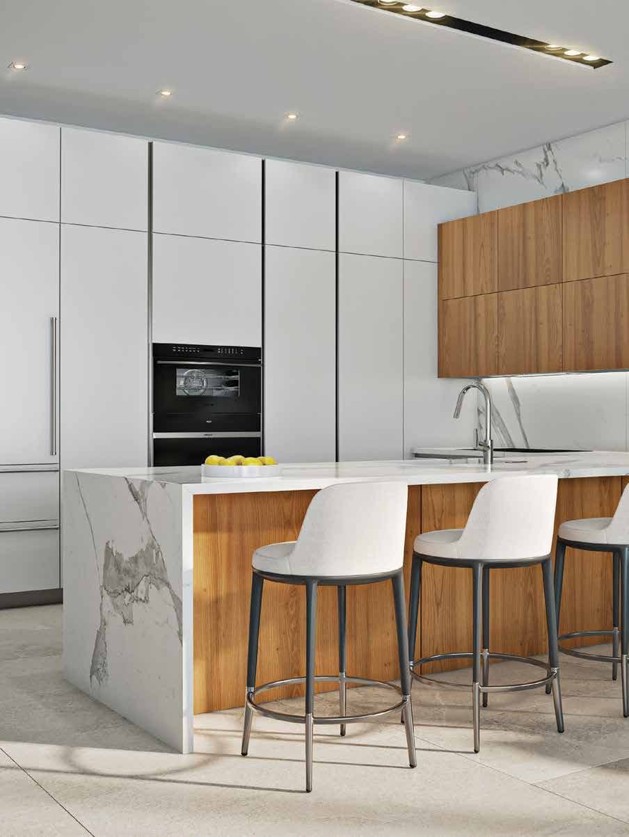Kitchen with Italian cabinetry