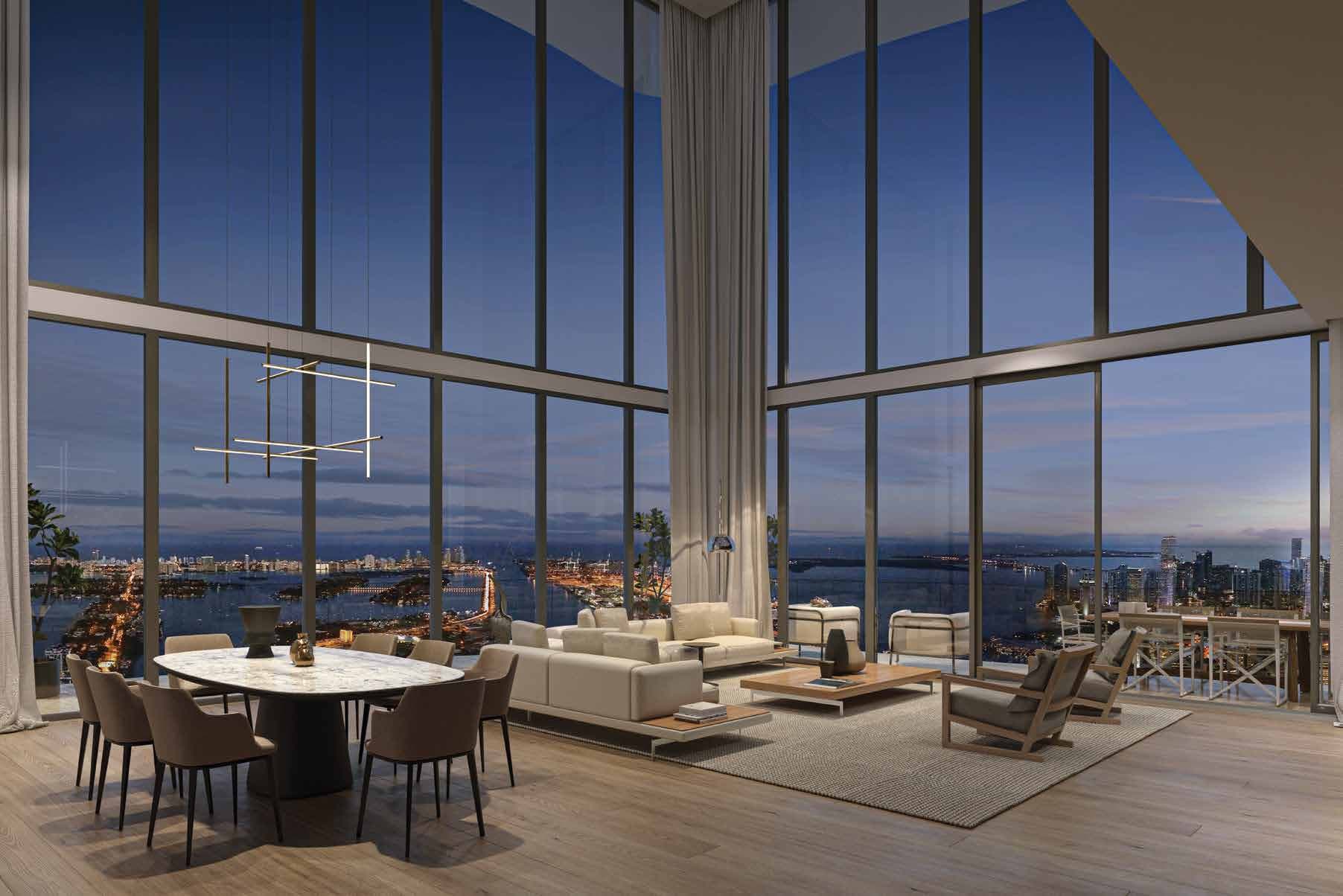 Double-height penthouse