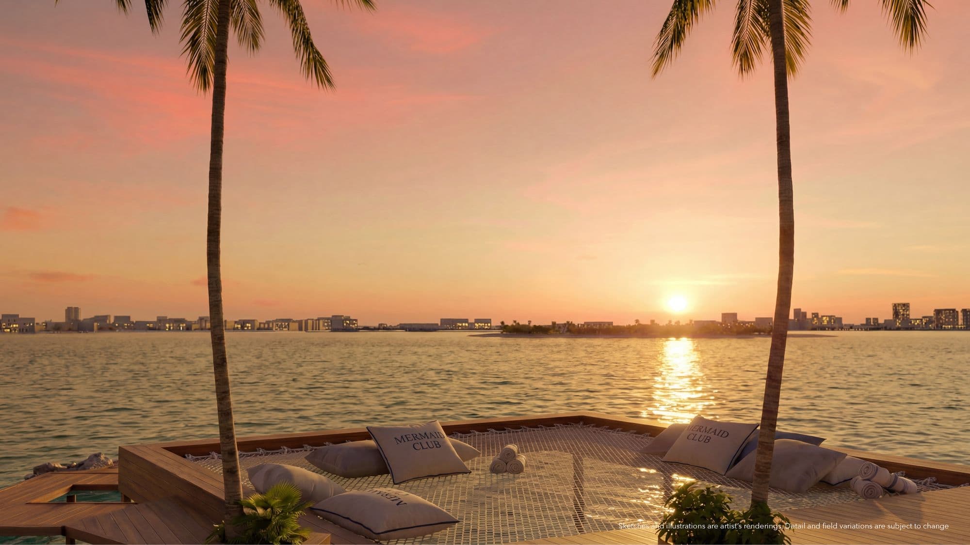 Bayfront sun deck at sunset
