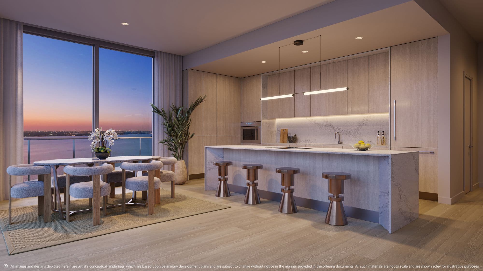 Kitchen with island