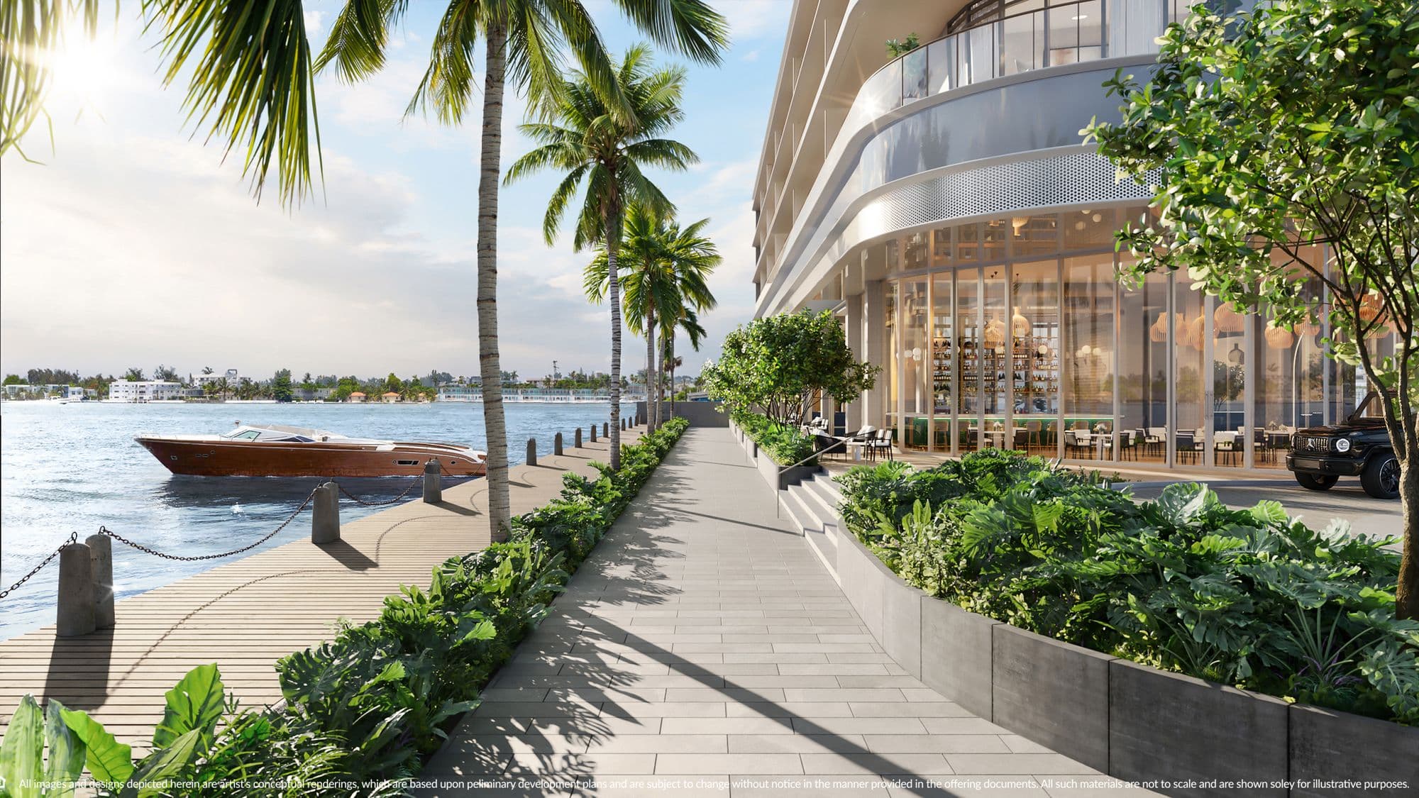Island Walk, the waterfront promenade
