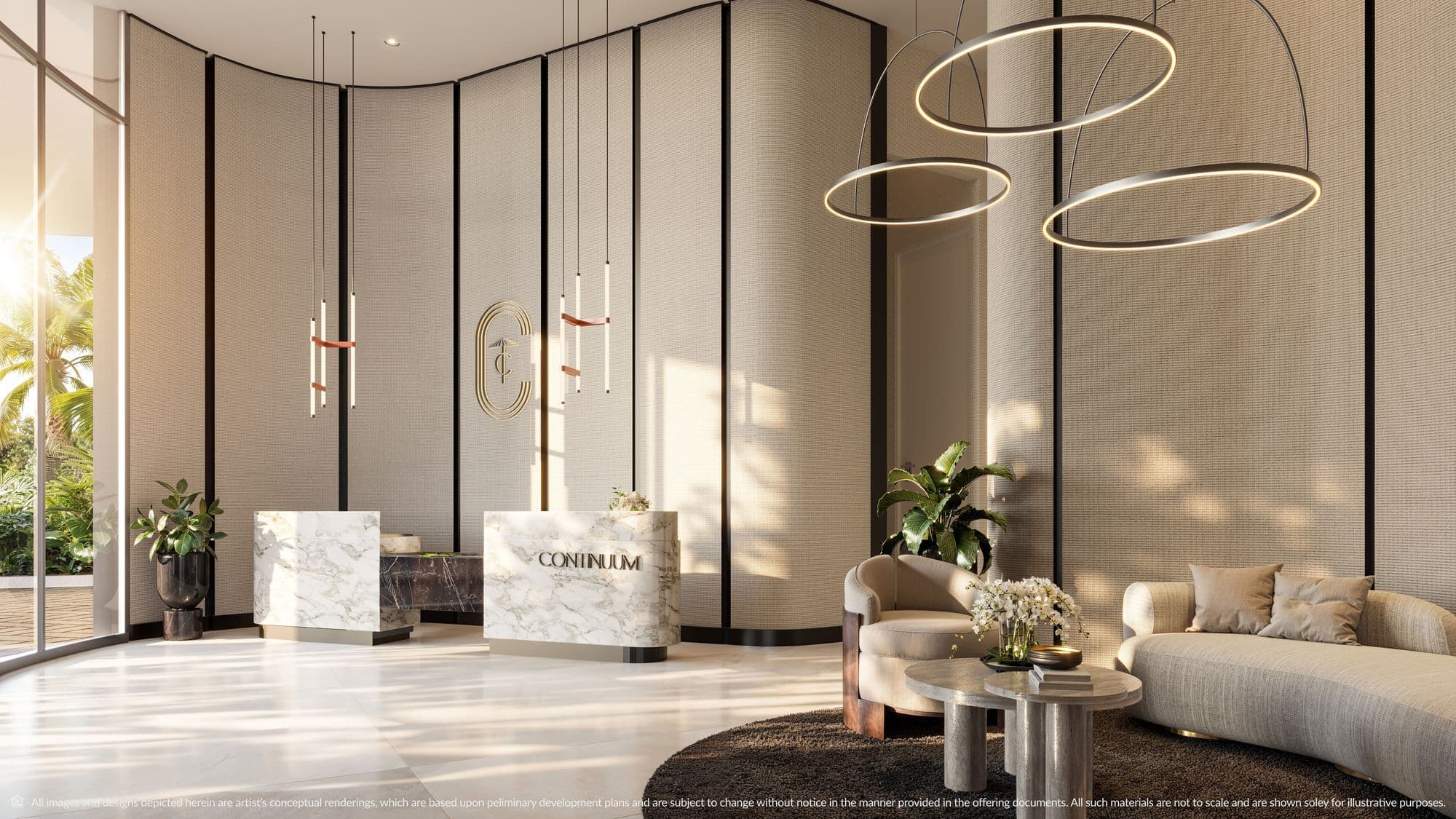 Double-height lobby