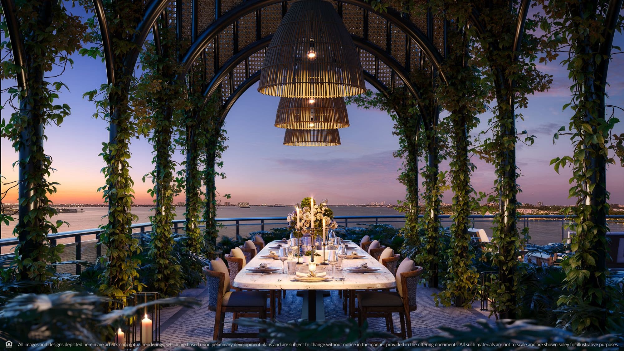 Outdoor dining pavilion