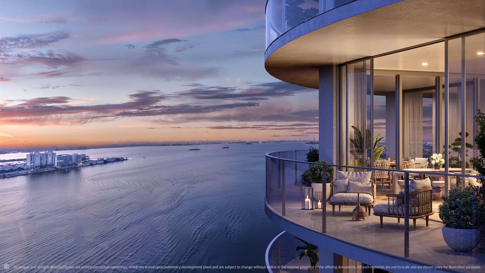 Terrace at sunset