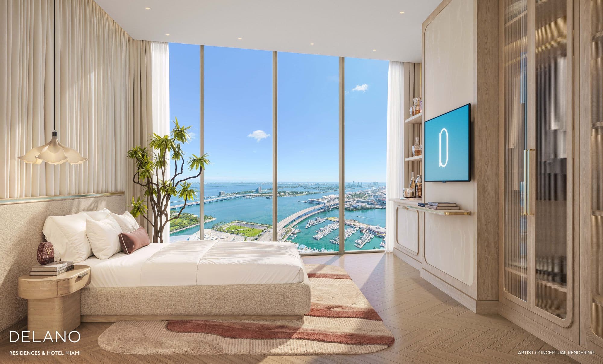 Bedroom of a D Collection suite