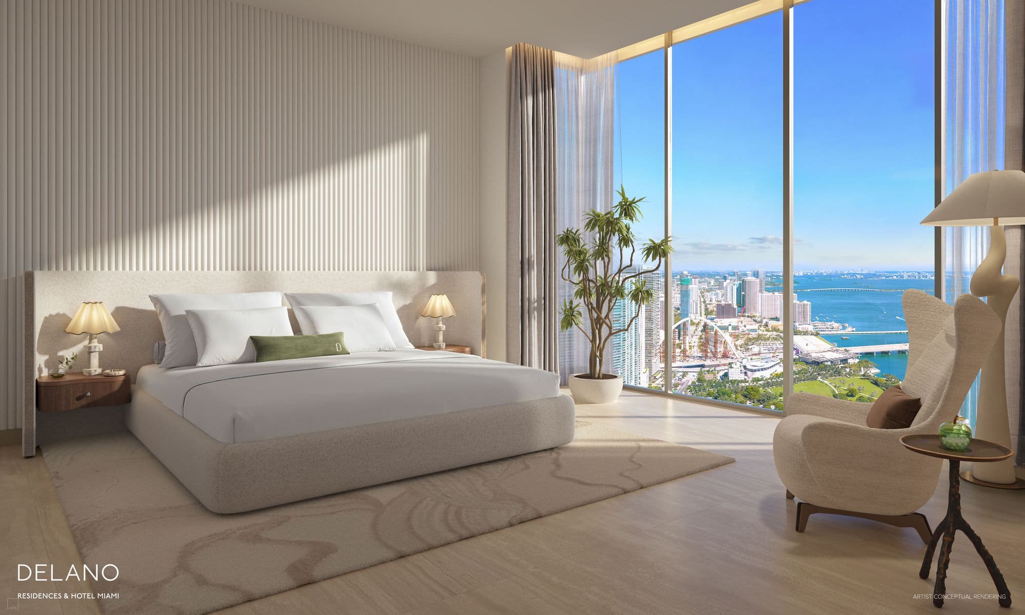 D Residences primary bedroom