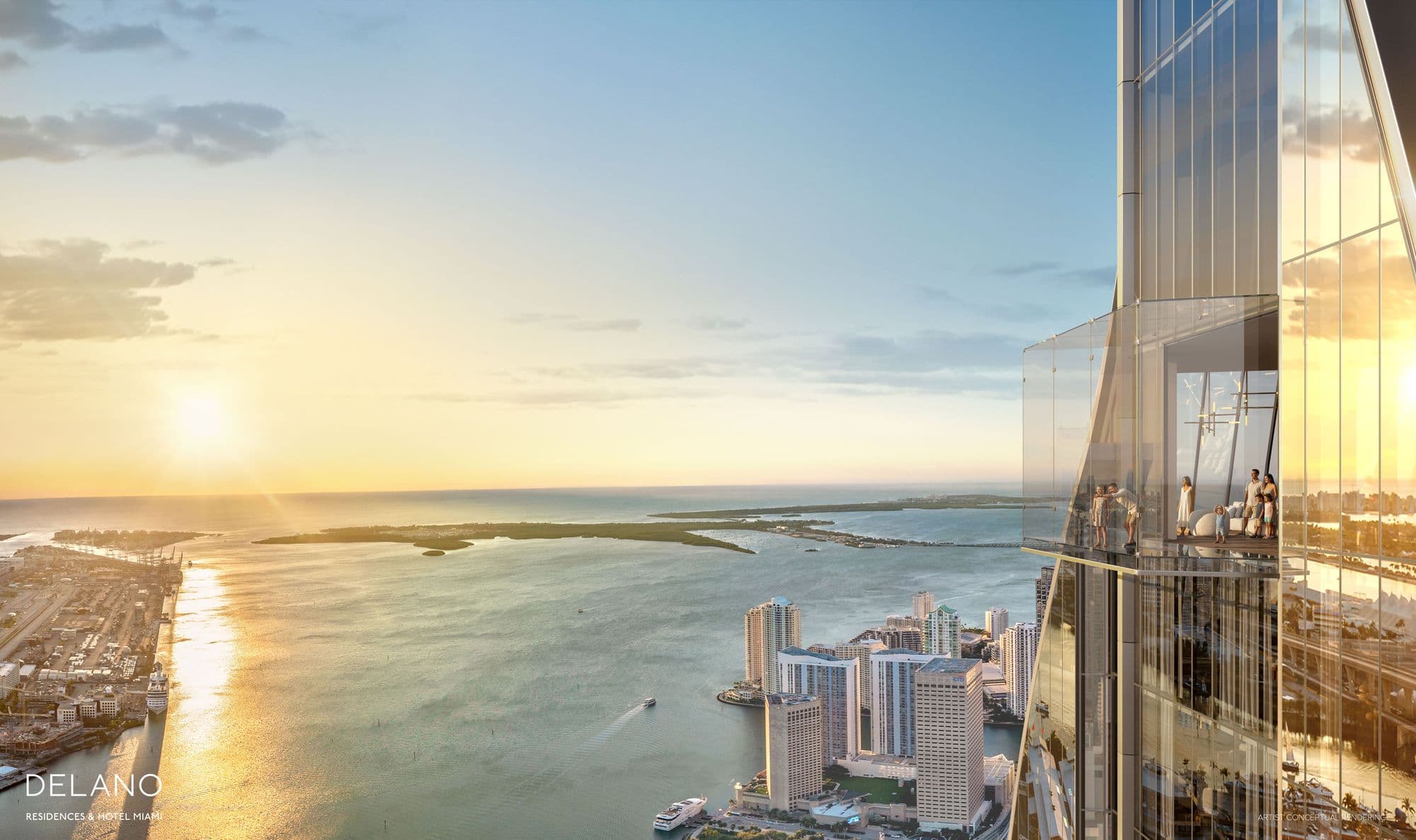 The observation deck, over 850 feet above the city