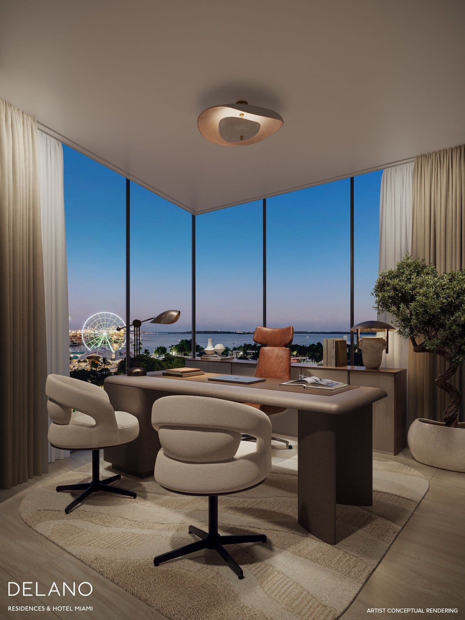 Private office with city views