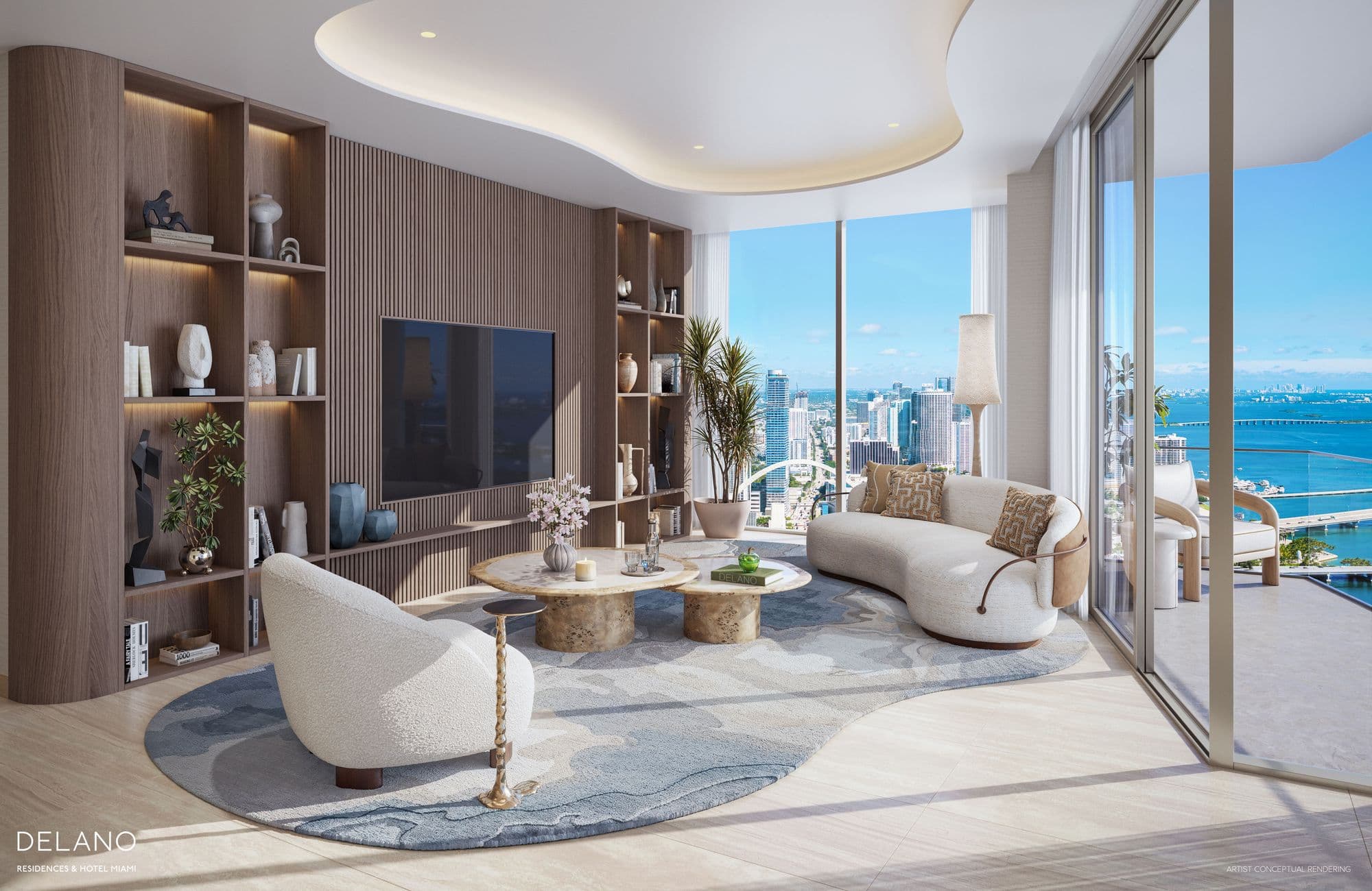 Living room of a D Residences home