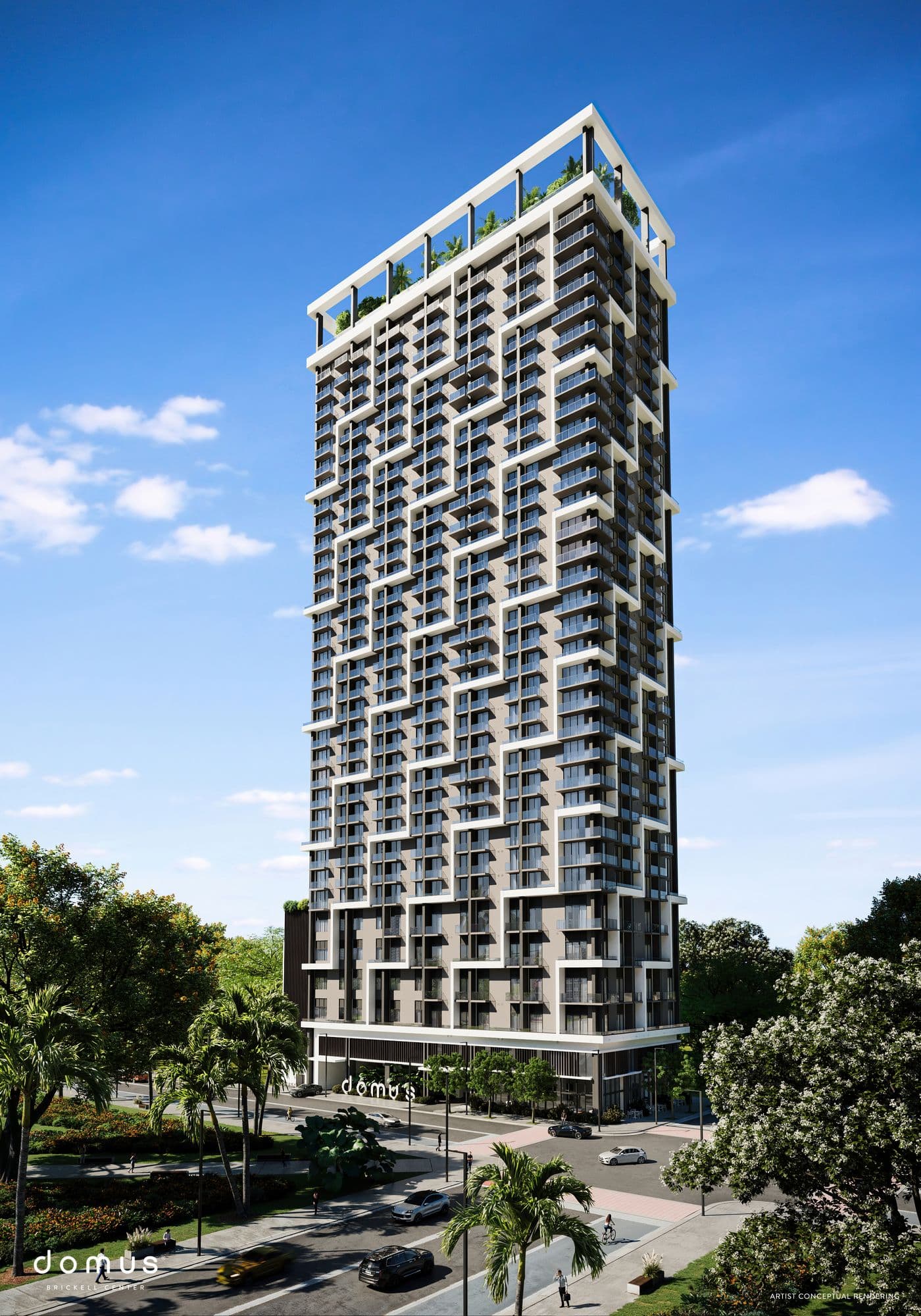 Domus Brickell Center tower by day