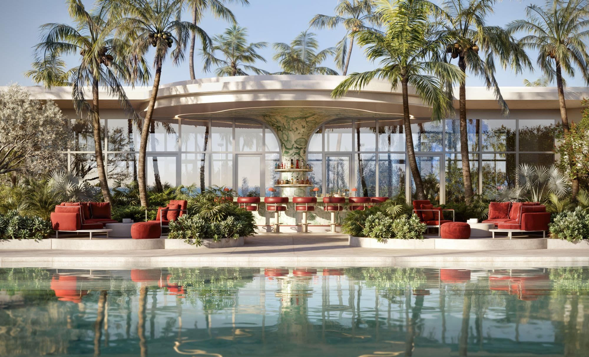 Pool and juice bar