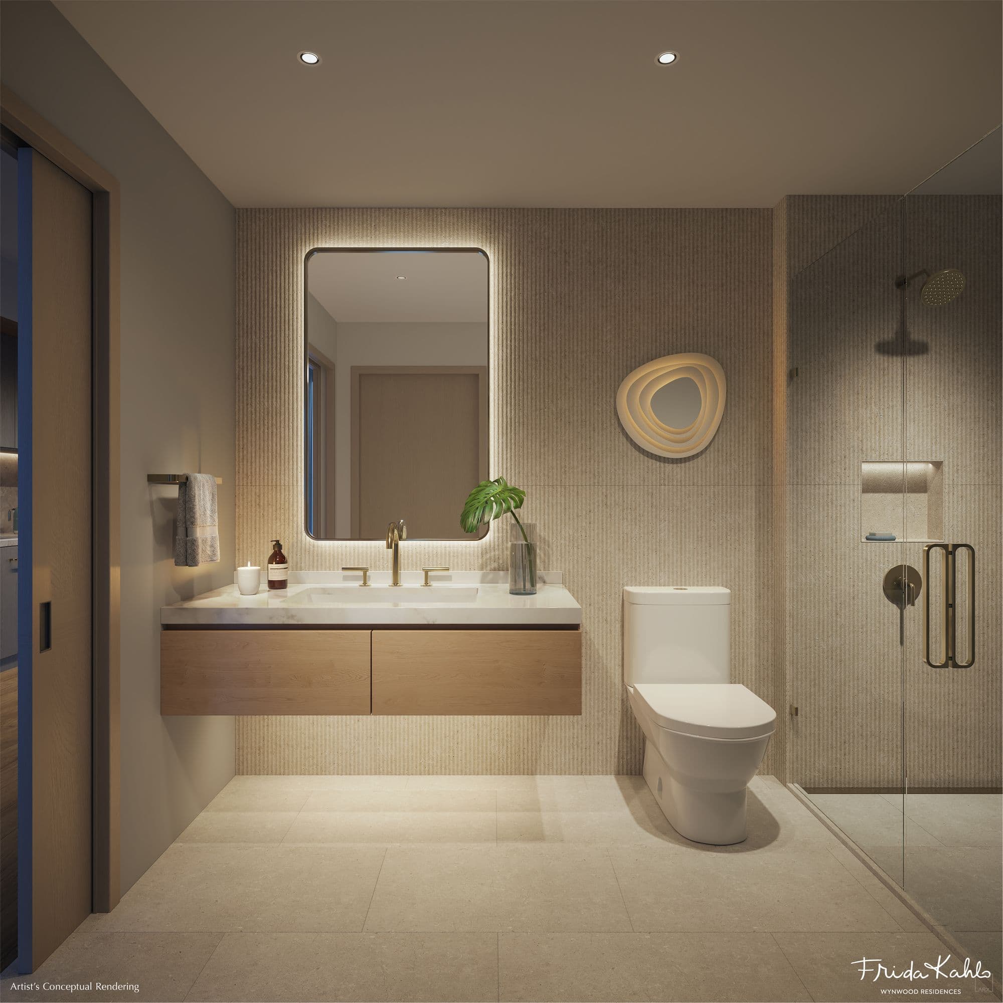 Bathroom with custom vanity
