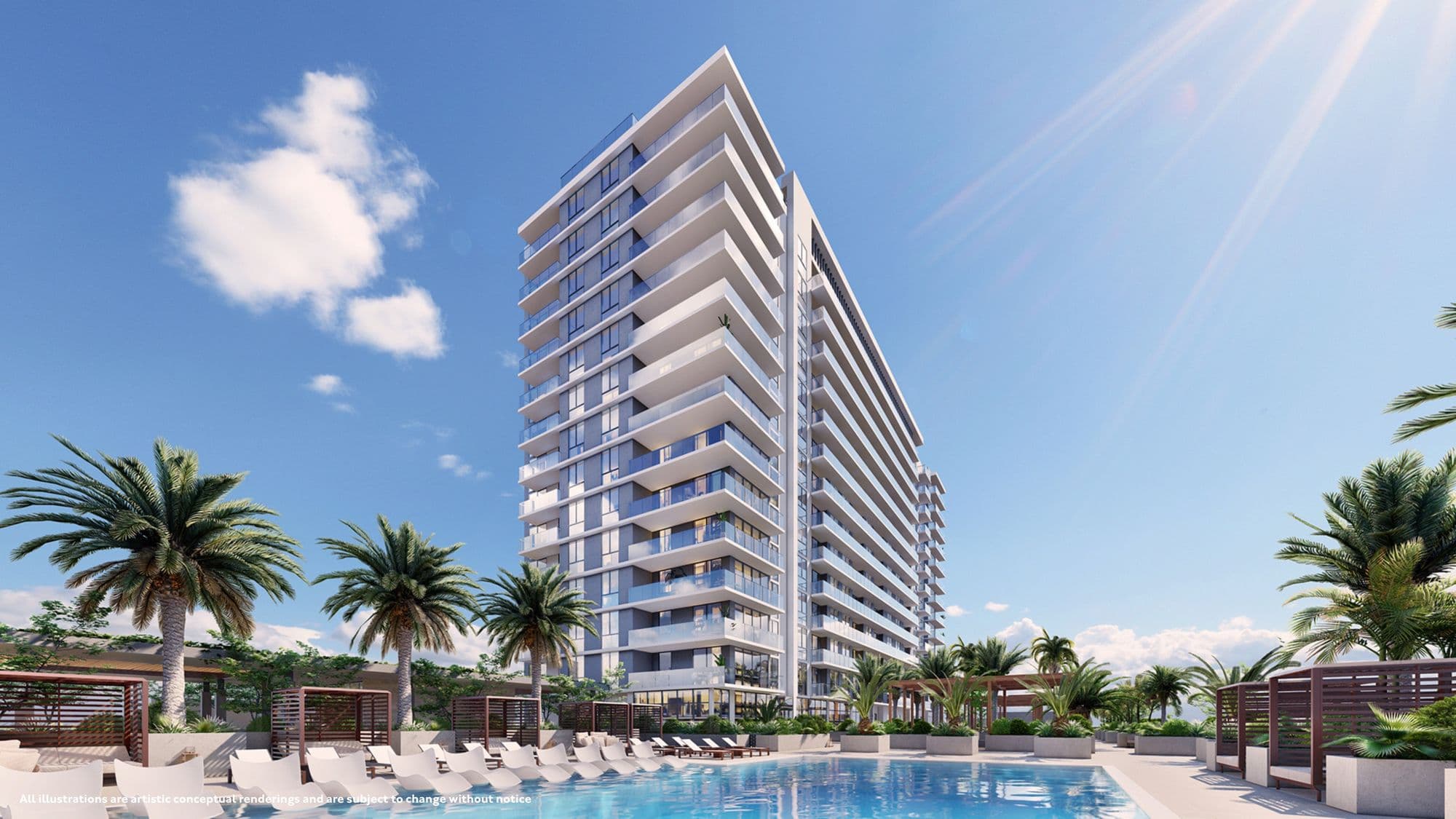 GAIA Residences con su piscina en Hollywood