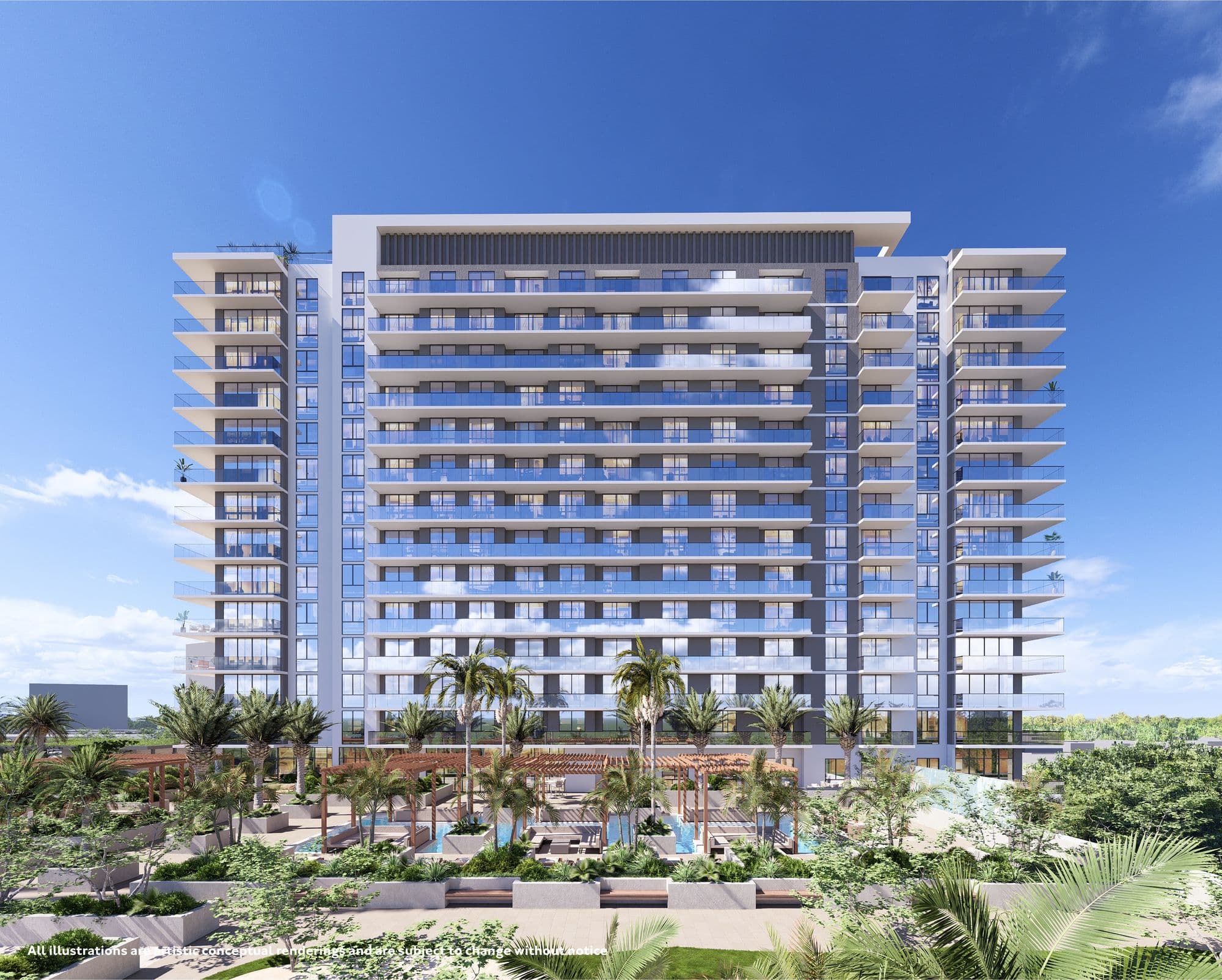 The 18-story tower