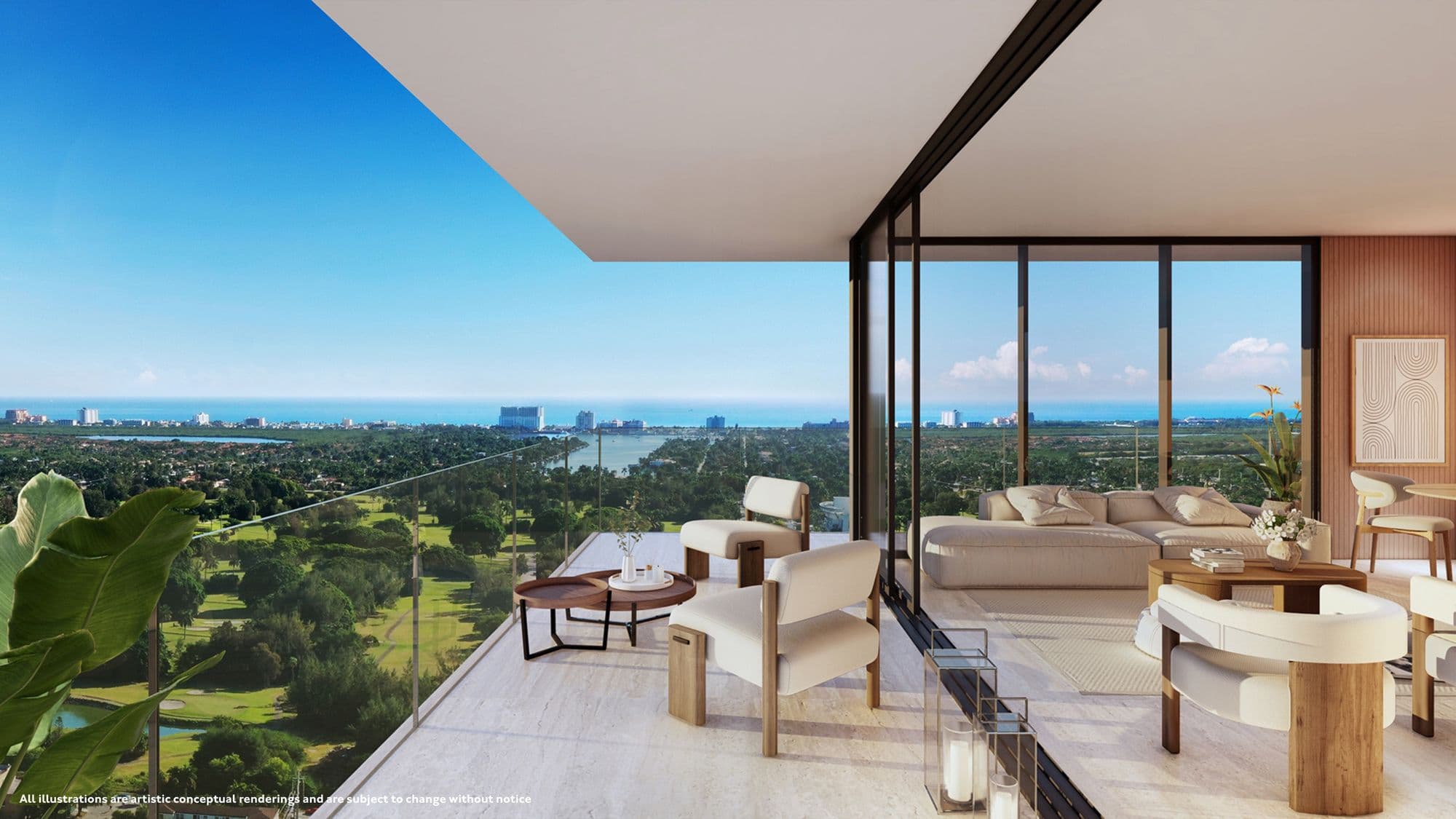Terrace overlooking the golf course
