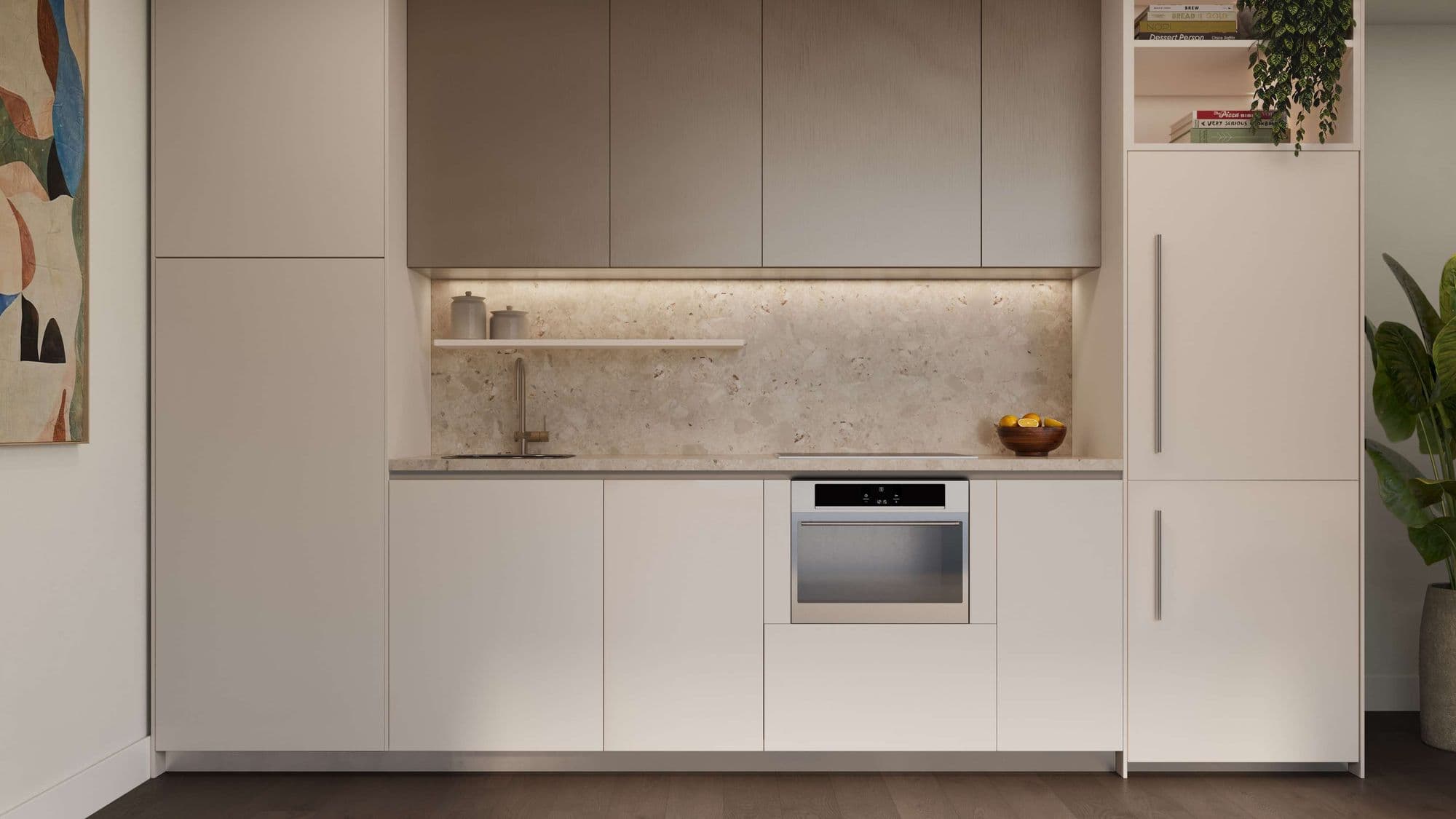 Kitchen with speed oven