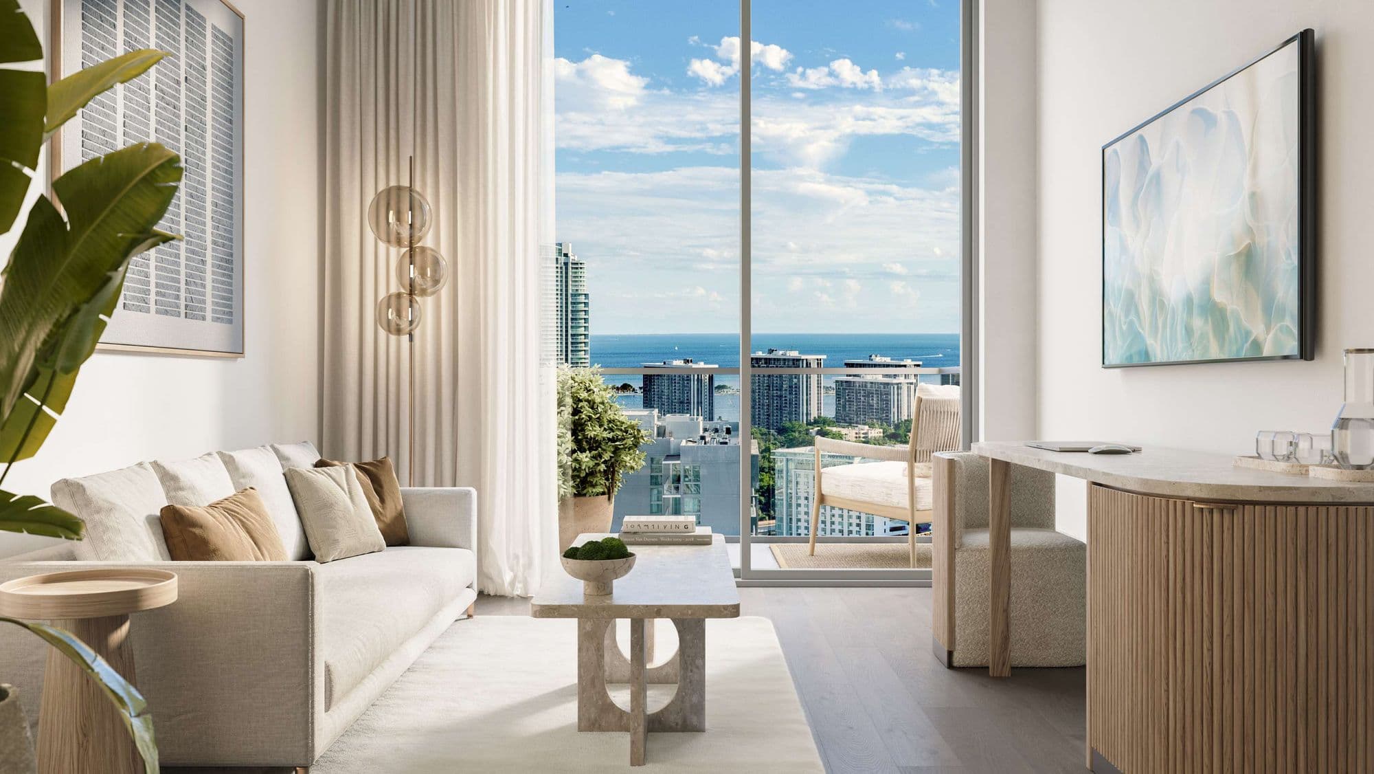 Living room in a 1-bedroom residence