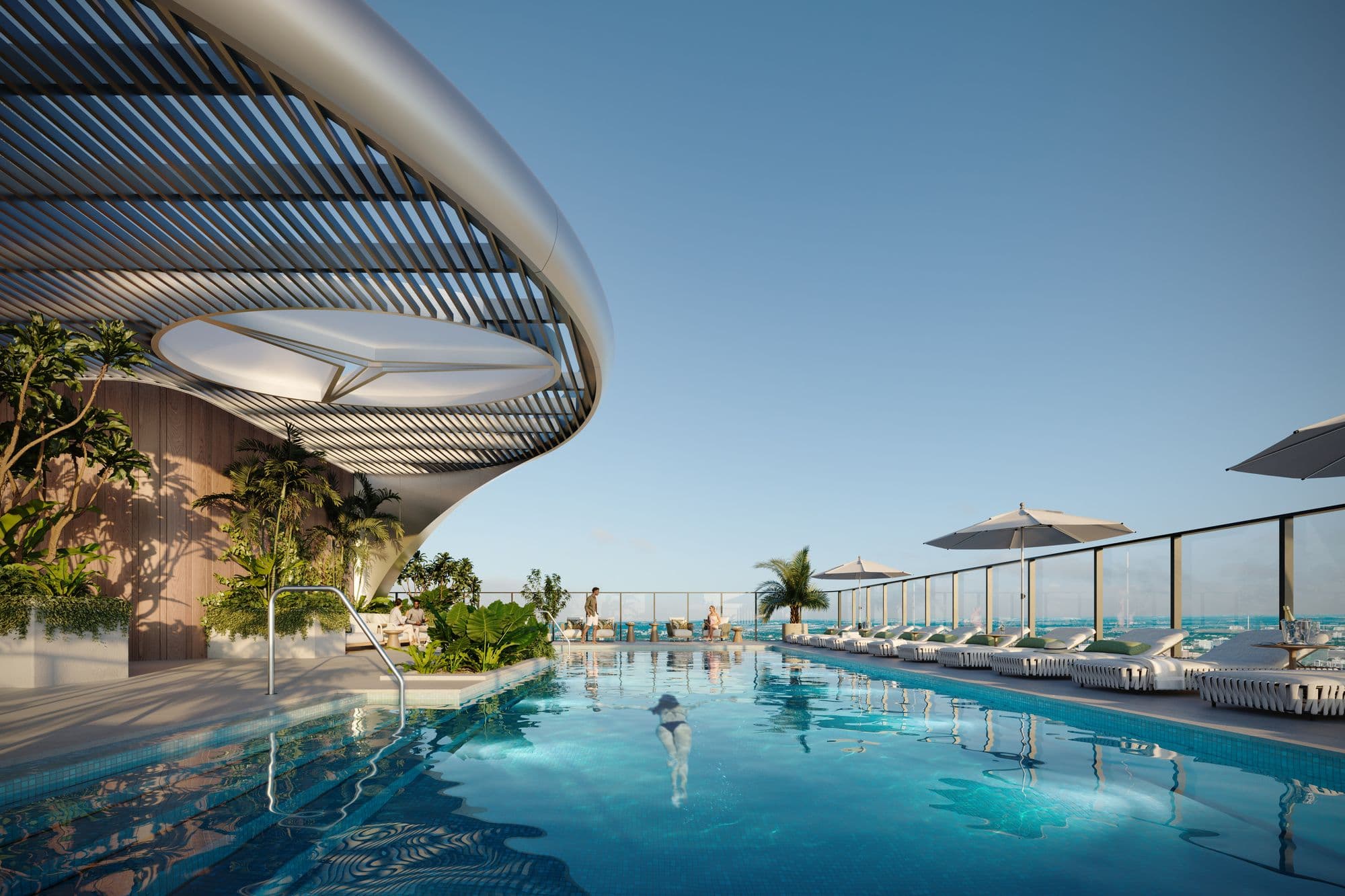Rooftop pool