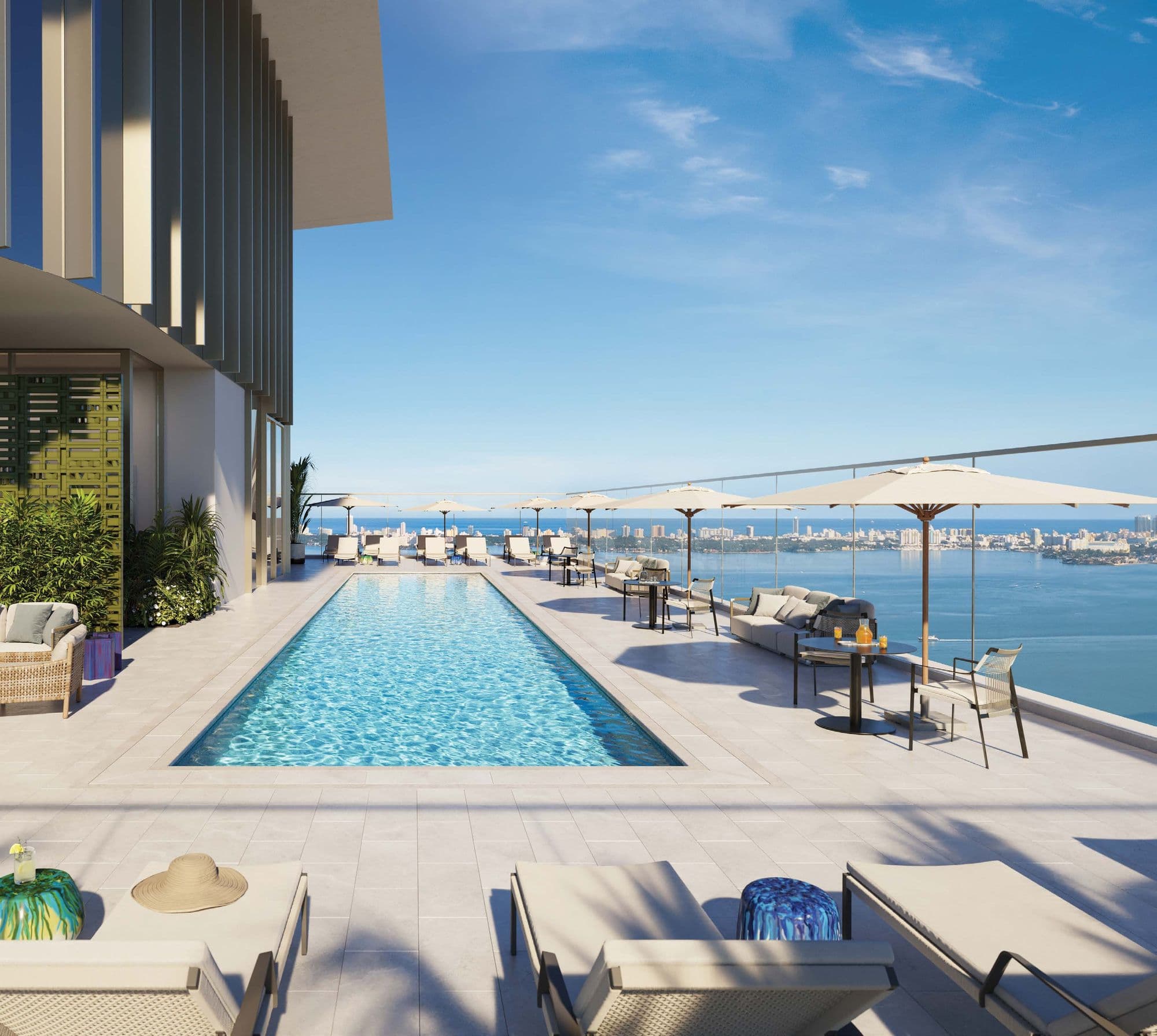 Rooftop pool on the 49th floor