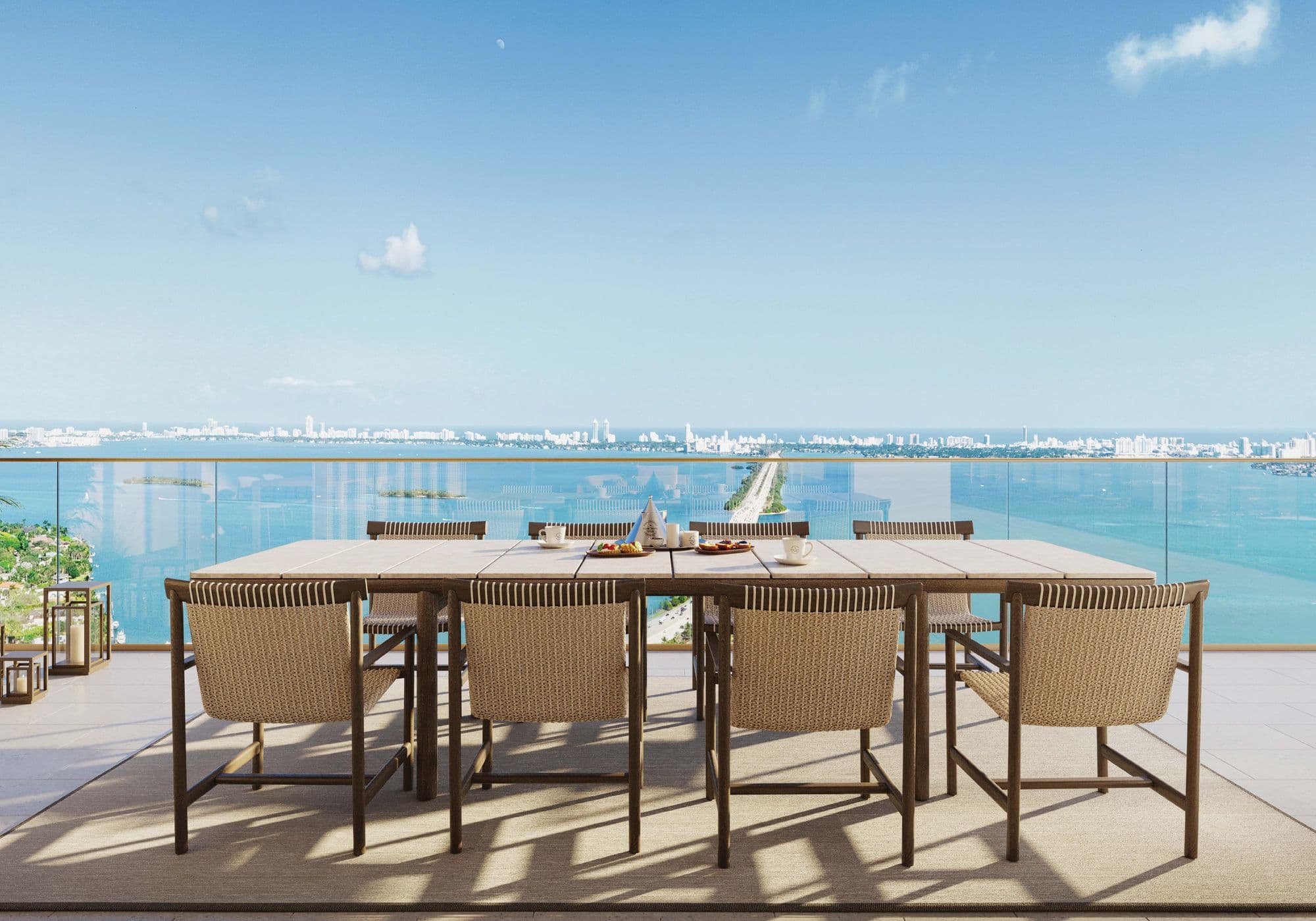 Bayfront dining terrace