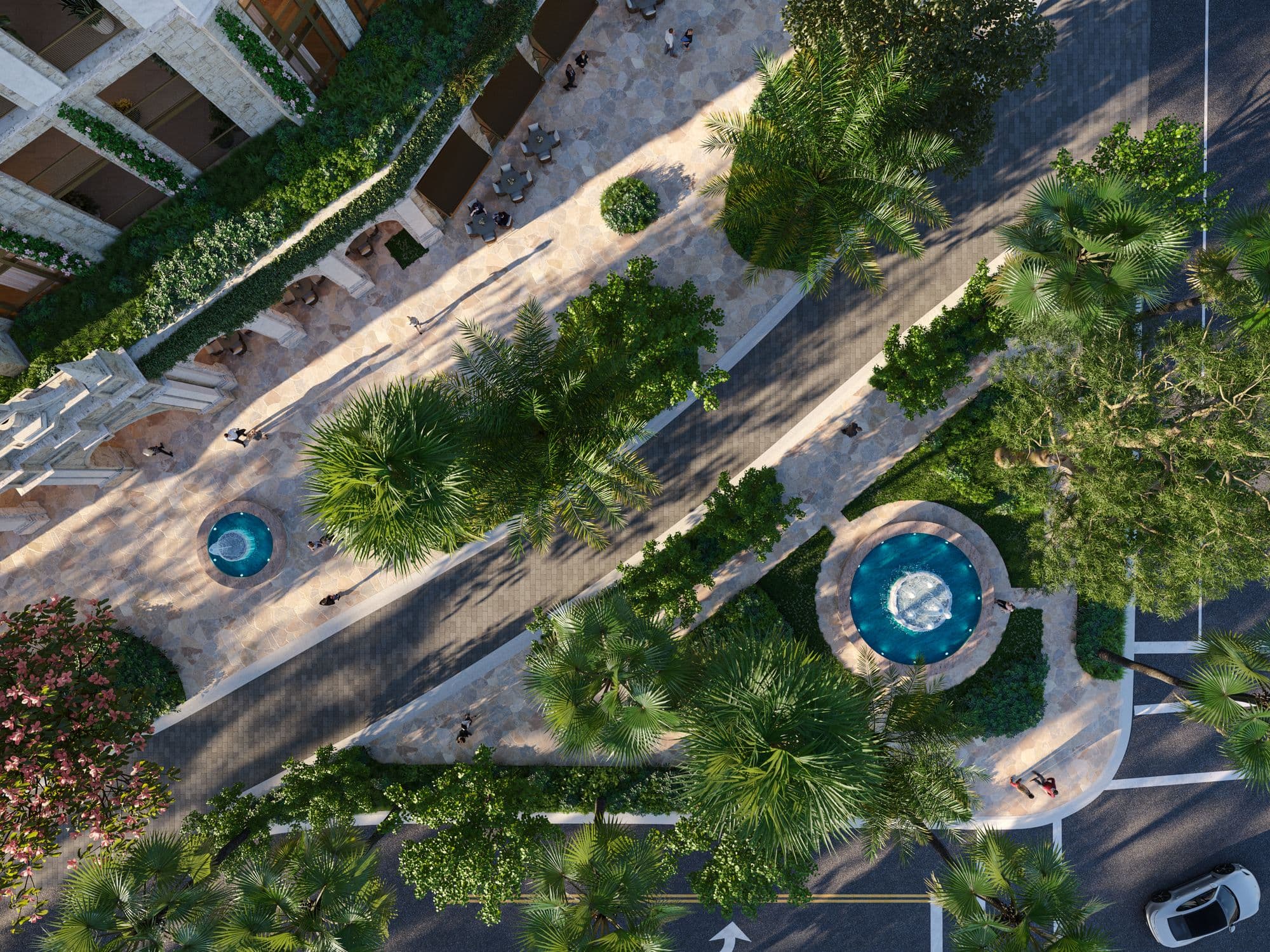 Aerial view of the park