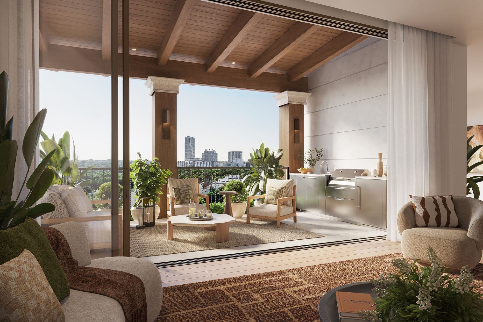Terrace with summer kitchen