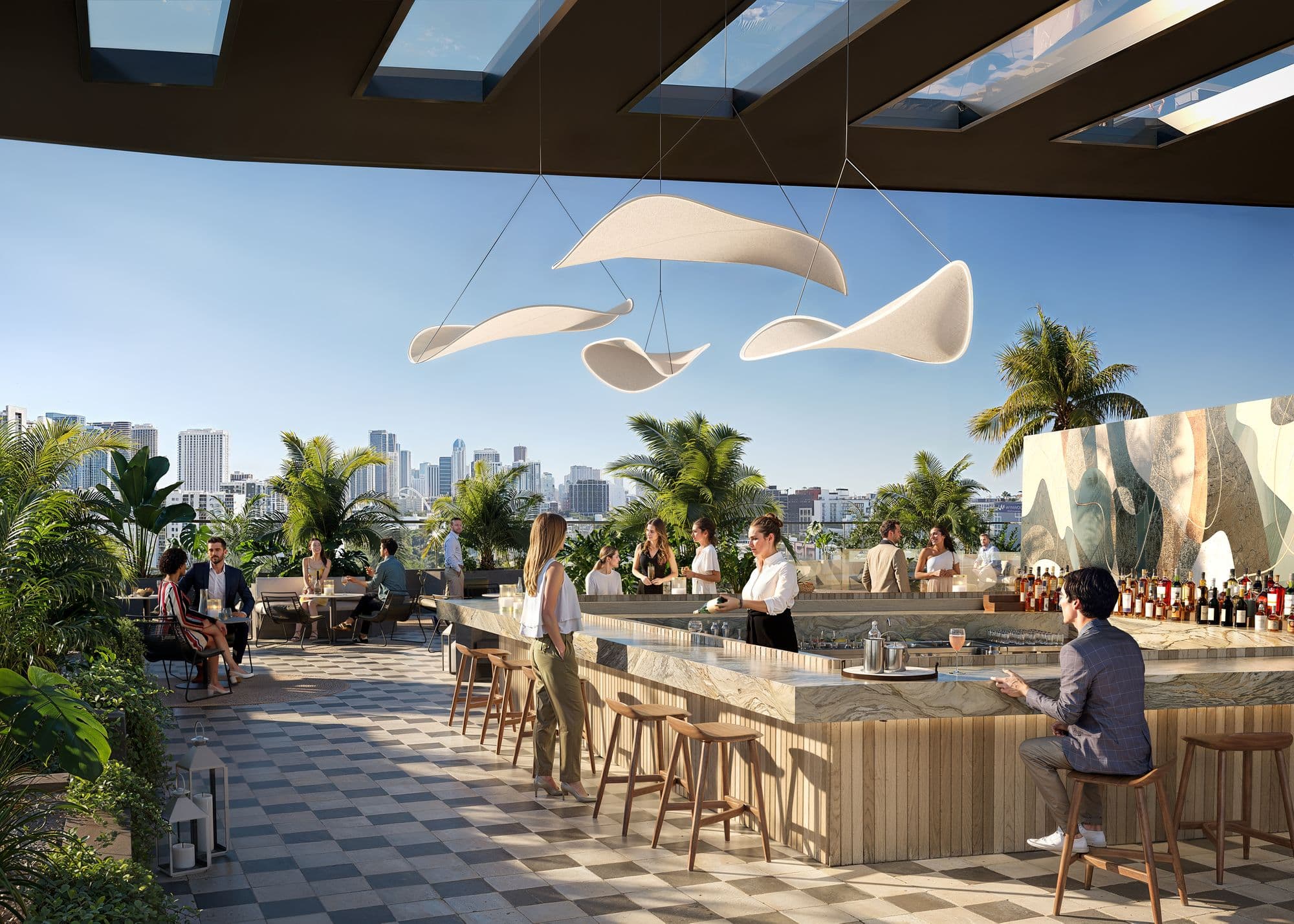 Rooftop bar and lounge